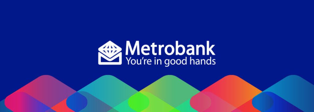 Metrobank logo with You're in Good Hands slogan