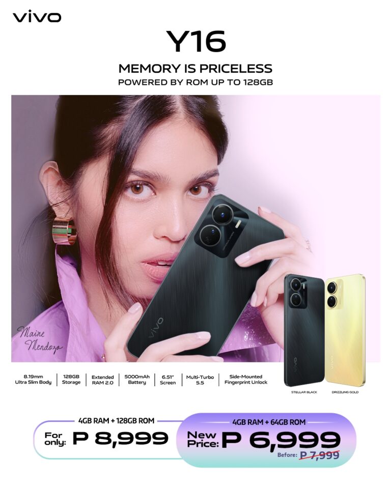 Woman's face used as key visual for vivo Y16 (Price Drop Promo)