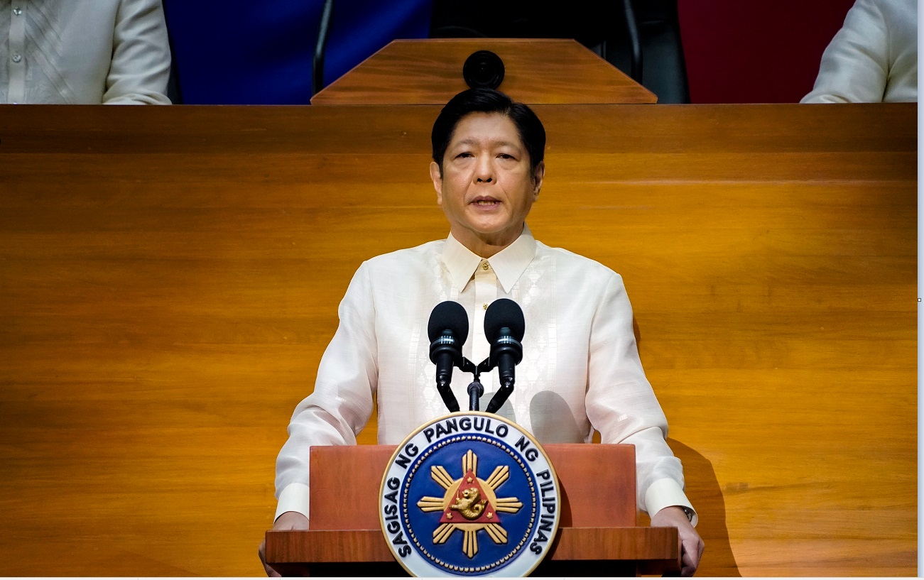 Pres. Ferdinand Marcos Jr. delivering a speech in his 2nd SONA