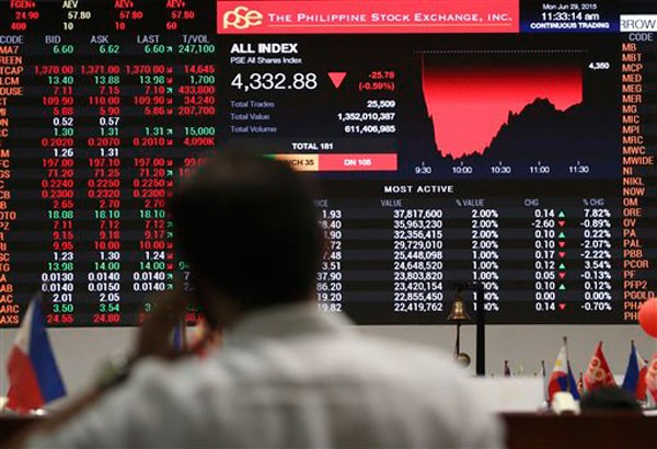 A man inside the PSE's trading floor