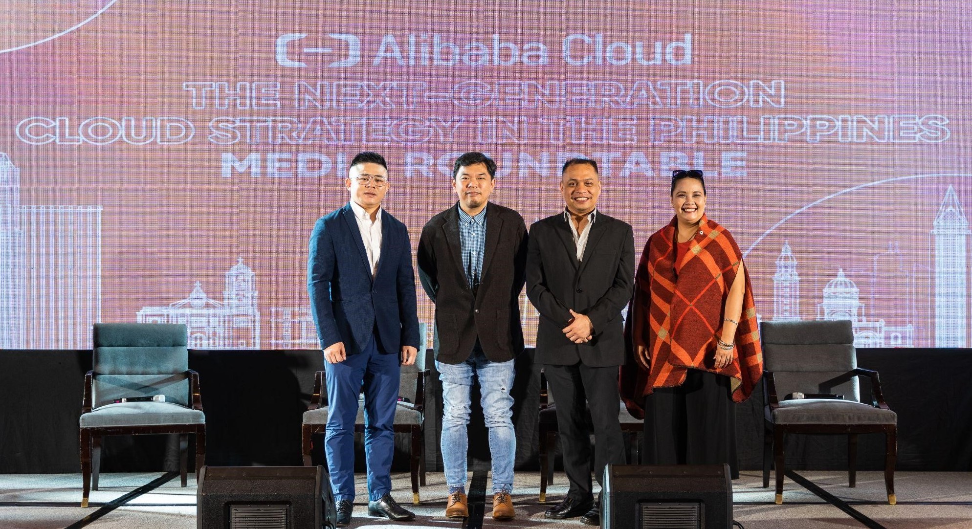Allen Guo of Alibaba Cloud together with executives from Globe, GCash and Asia Pacific College
