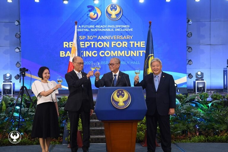 BSP Governor Eli M. Remolona, Jr. together with Monetary Board Member (MBM) Anita Linda R. Aquino, Finance Secretary Benjamin E. Diokno, and MBM V. Bruce J. Tolentino