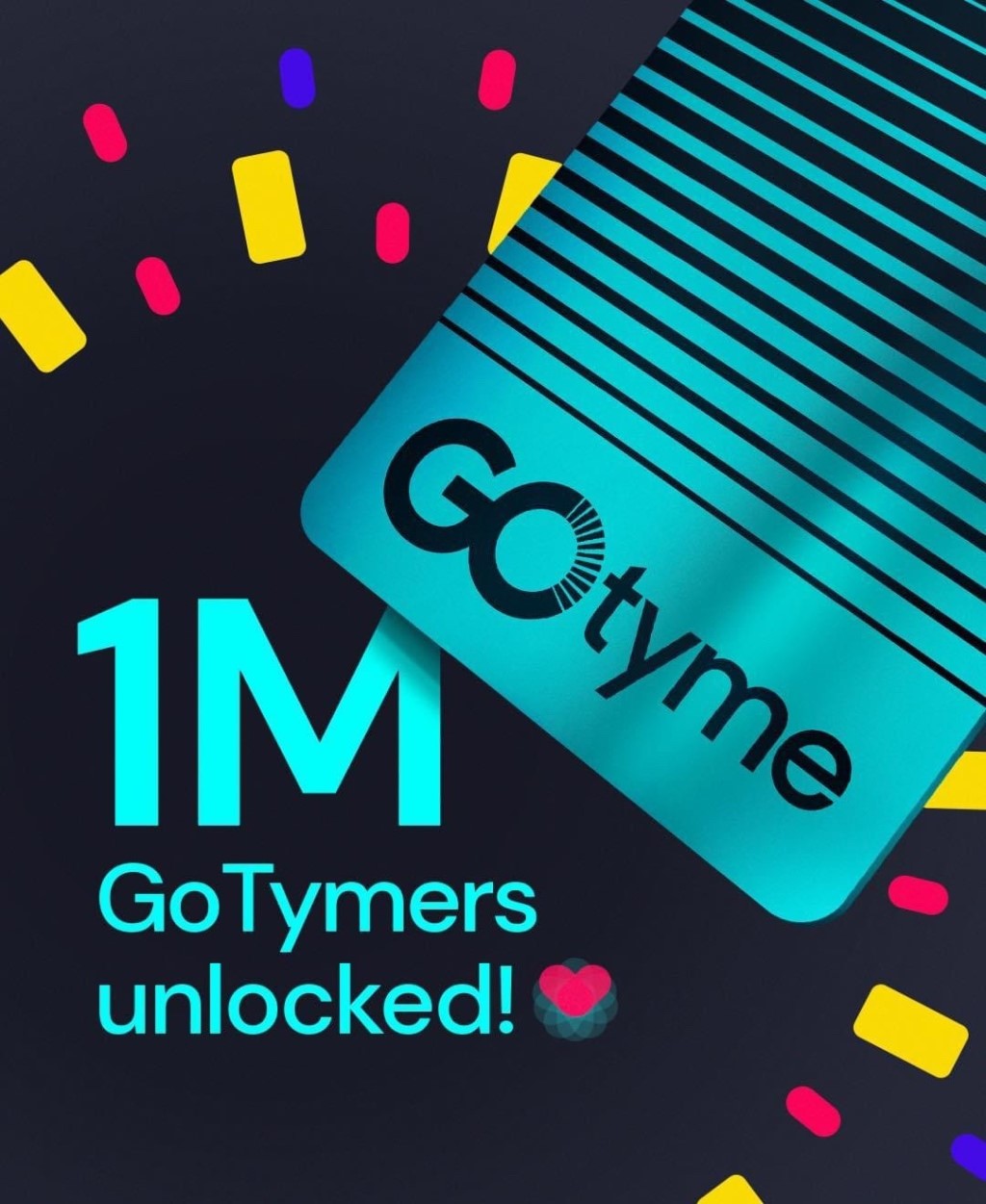 GoTyme poster about unlocking its 1 millionth customer