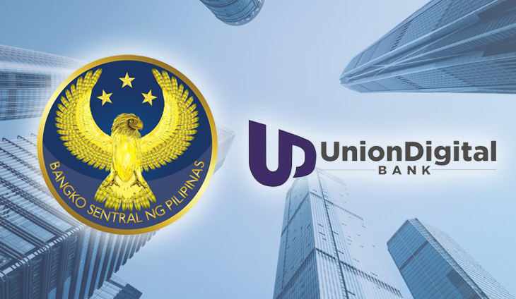 BSP logo with the UnionBank tower at the background