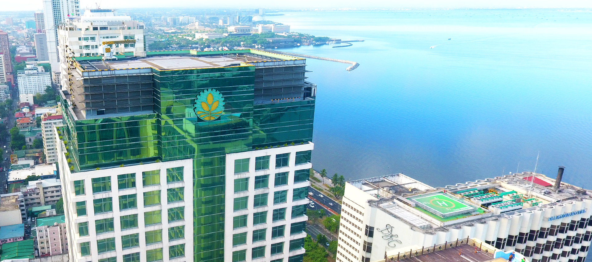 Birds eye view of Landbank of the Philippines office