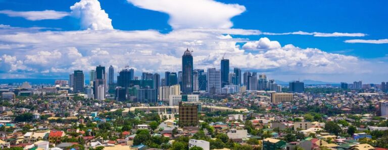 Bird's eye view of high-rise buildings in the country's business district