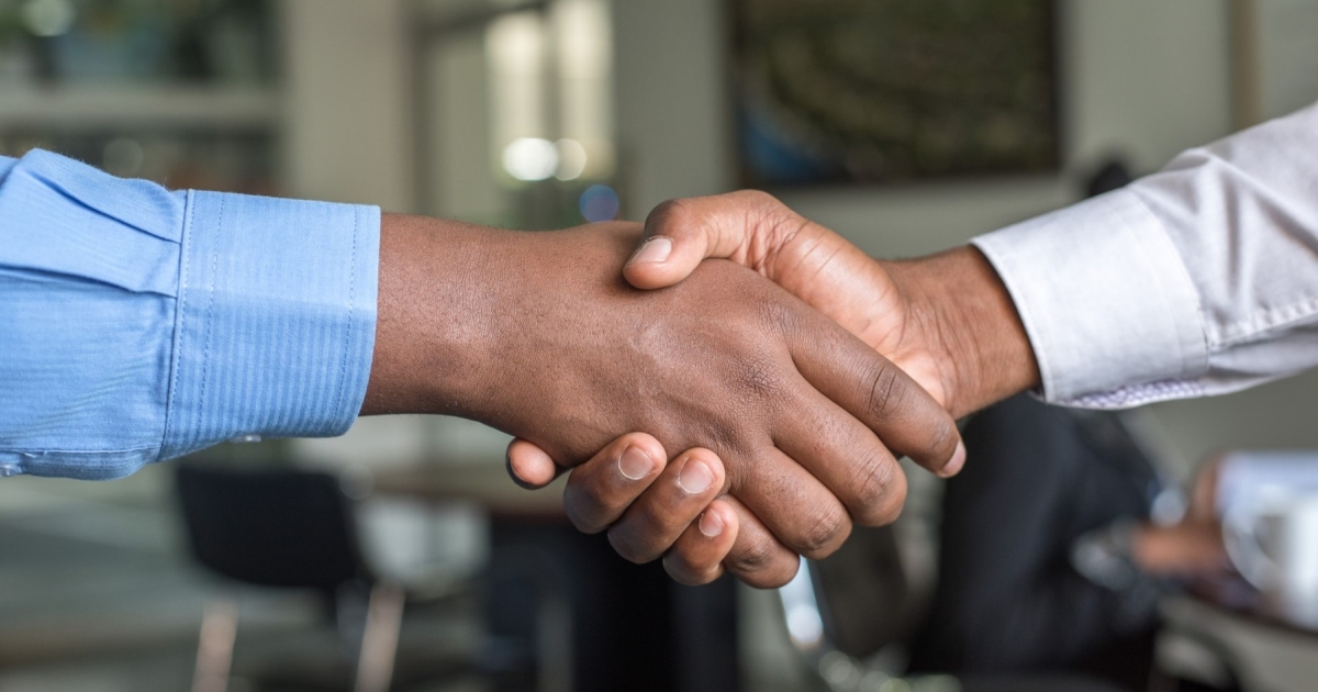 Sealing the deal with a handshake