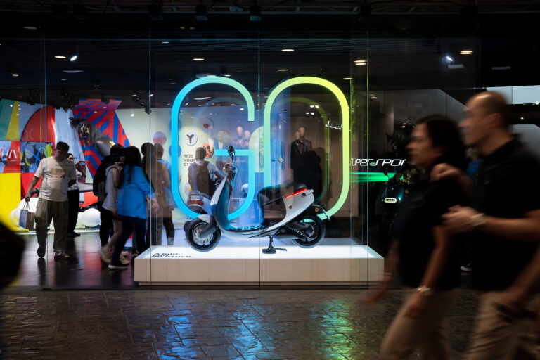 Photos taken during the opening of the Gogoro Experience Center in Makati