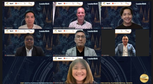 Spark CEO David Chin together with esteemed business and technology leaders during the recently-concluded ‘LeaderShift’ webinar organized by Digital Pilipinas