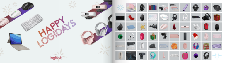 Main key visual for the Logitech Happy Logidays Gift Book