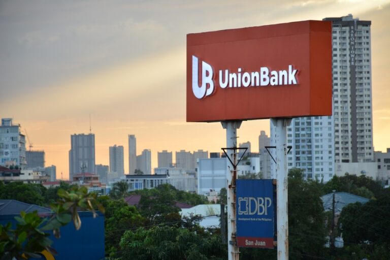 Logo of Union Bank of the Philippines placed on top of a billboard
