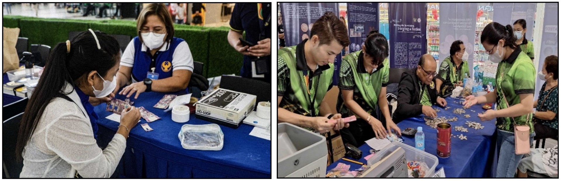 Officials and staff from the BSP Visayas Regional Office replacing the public’s unfit banknotes from circulation by exchanging them with fresh bills or digital cash