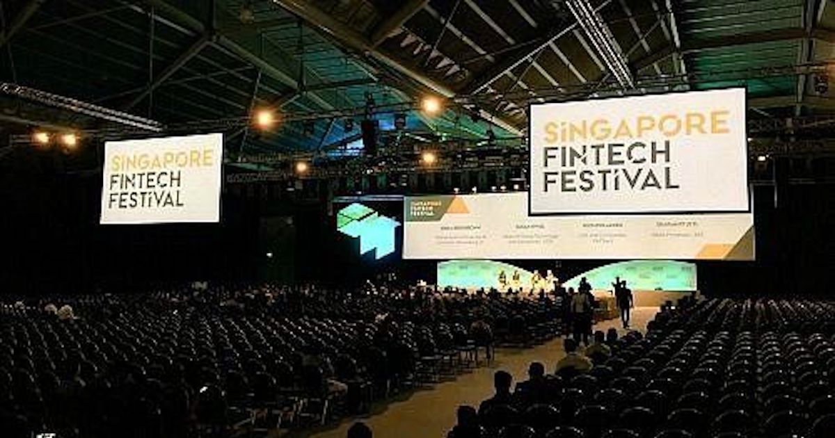 Crowd shot at the recent Singapore Fintech Festival