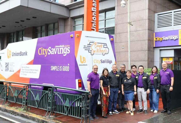CitySavings Chair Ana Aboitiz-Delgado together with other bank officials while leading the inauguration of the thrift bank’s Bank on Wheels