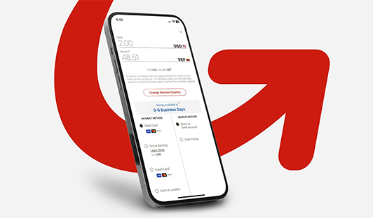 A mobile phone with Moneygram's non-custodial digital wallet app