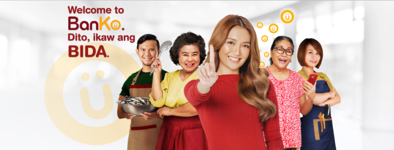 Poster with celebrity endorsers promoting BPI's BanKo