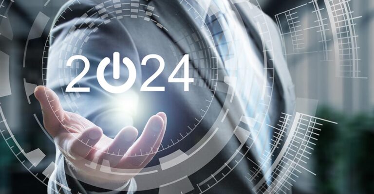 Photo of a hand with the numbers 2-0-2-4 to illustrate AWS's tech predictions in 2024