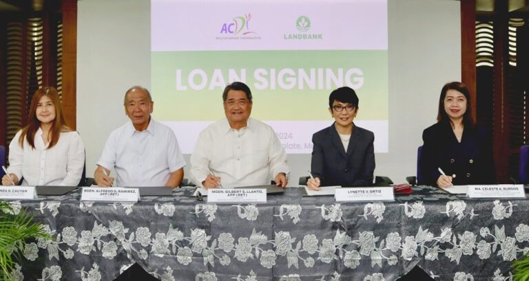 Lynette V. Ortiz, president and CEO of LANDBANK, together with top officials of ACDI MPC during the loan-signing agreement