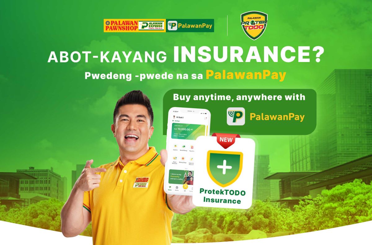 Poster showing Lucky Manzano, the actor, promoting PalawanPay's Palawan ProtekTODO app