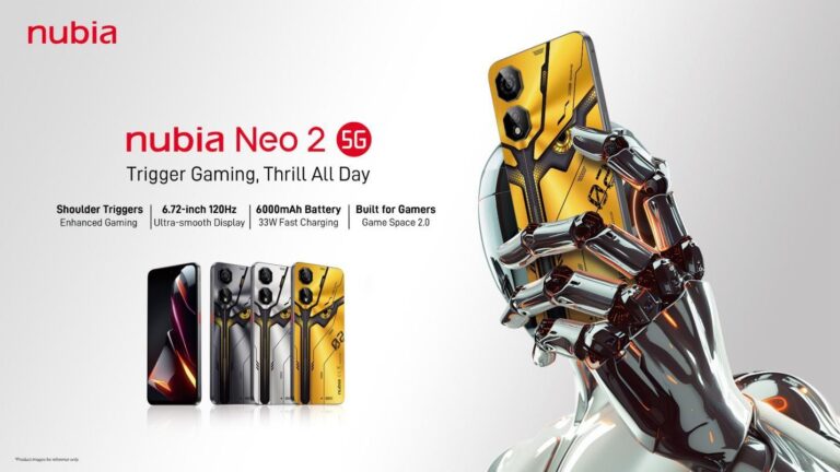 Poster promoting the new, nubia Neo 2 5G smartphone