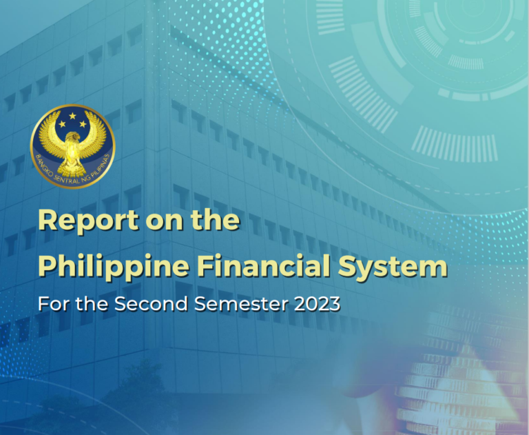 Book cover of the BSP's PH Financial Report for the 2nd semester of 2023