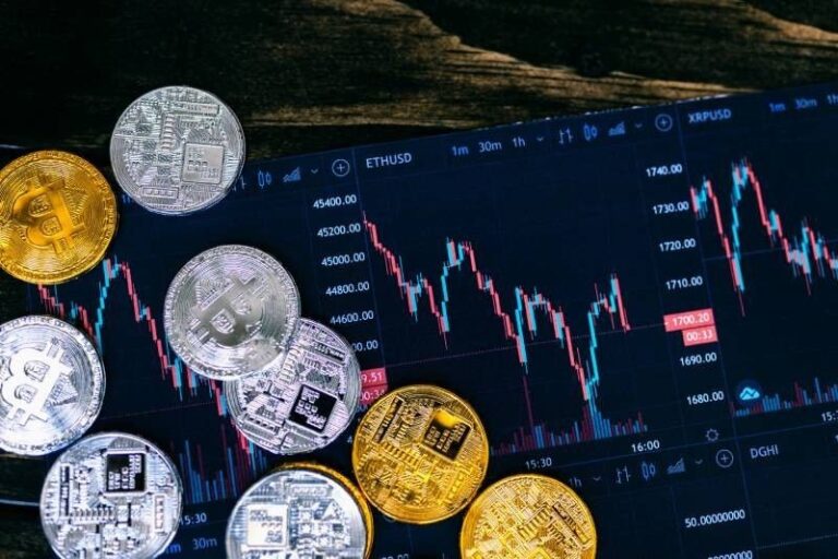 cryptocurrency and a line graph