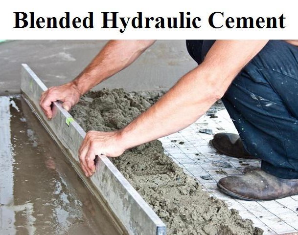 A man using a kind of cement known as blended hydraulic cement