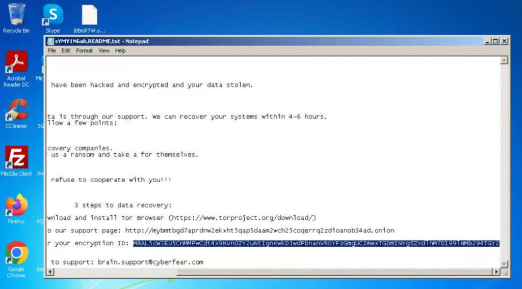 example ransomware attack