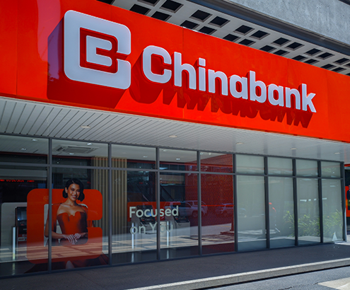Facade shot of Chinabank used as peg as the company reports record net half-year income in 2024