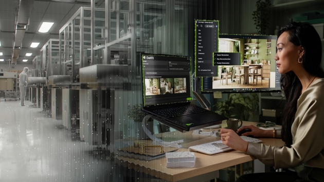 A woman working on her laptop to illustrate how NVDIA is helping to produce advanced GenAI GPU chipsets