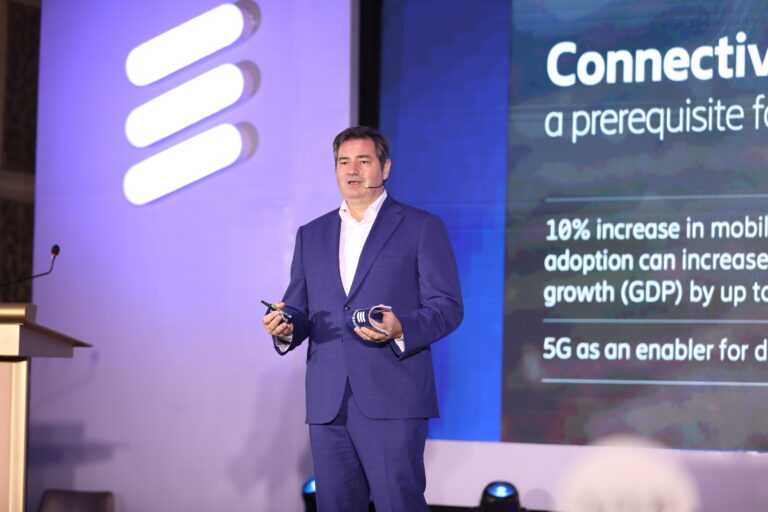 Ericsson's Andres Vicente, head of MOAI, while delivering a speech