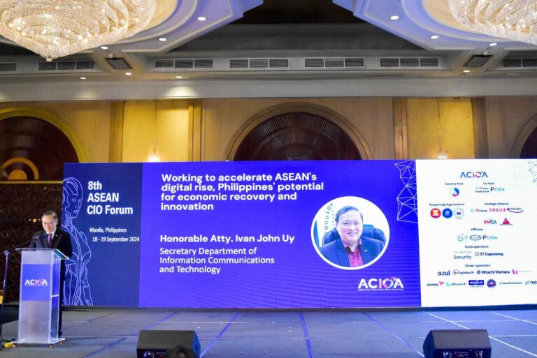 At the 8th ASEAN CIO Forum held in the Philippines, where DICT Secretary Jan Ivan Uy was the special guest speaker