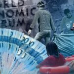 Image of P1,000 bills and a man in orange vest saving a person during a flood as part of a BSP report on PH economy saying consumers are now upbeat while businesses tread carefully in Q3 2025