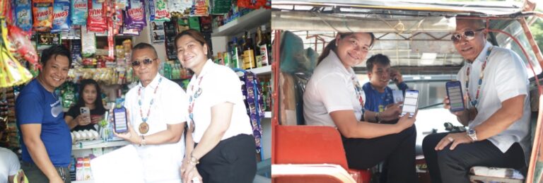 BSP's Paleng QR PH Plus is now in Dauin, Negros Oriental as can be seen in this photo of BSP's Anna Clara Oville with Dauin Mayor Galicano Truita