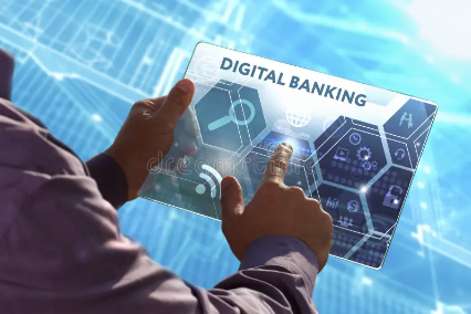 Digital banks are now seen at risk of loans from the unbanked as lllustrated in this picture of a person doing digital banking