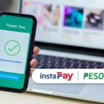 A mobile phone is used to scan a code on a laptop to pay online without reaching InstaPay transfer limits