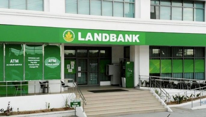 Facade shot of a LANDBANK building with 24-hour ATM services in Manila