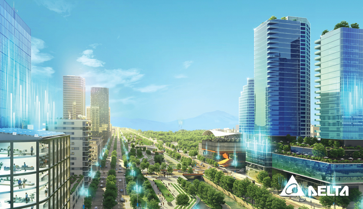 Delta powering up the Philippines' energy future, as shown in this photo of a green building