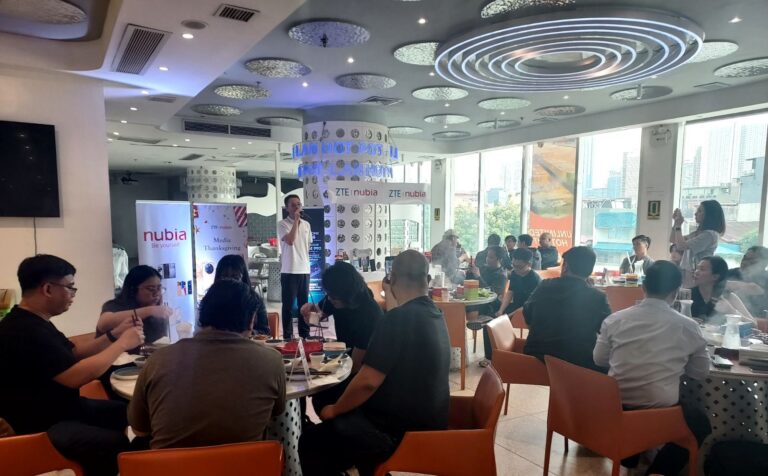 ZTE's Gavin Lian (in photo, with mic), speaks to the media as he shares that ZTE's mobile brand nubia has achieved 300% growth in 2024, and is targeting the gaming community for 2025