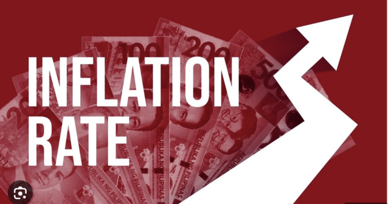 Caricature of PH money with words "inflation rate" to illustrate how PH maintains inflation target at 2.0-4.0% for 2025-2028