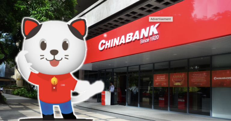 Photo of a cat mascot in front of the bank to illustrate how ChinaBank is ushering in the new year with AI-enhanced Chatbot