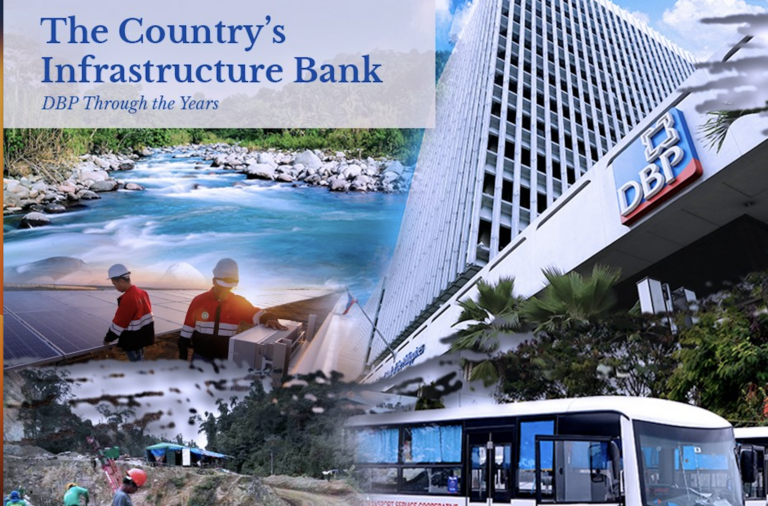 Collage of photos showing DBP's role in nation-building