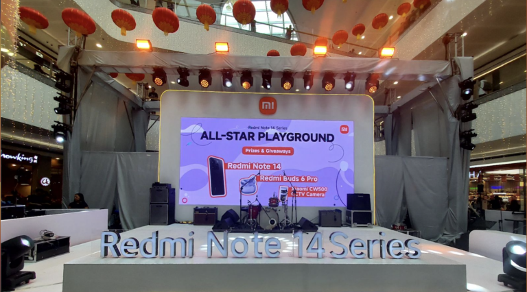 Stage used to launch Xiaomi's Redmi Note 14 series at SM MOA