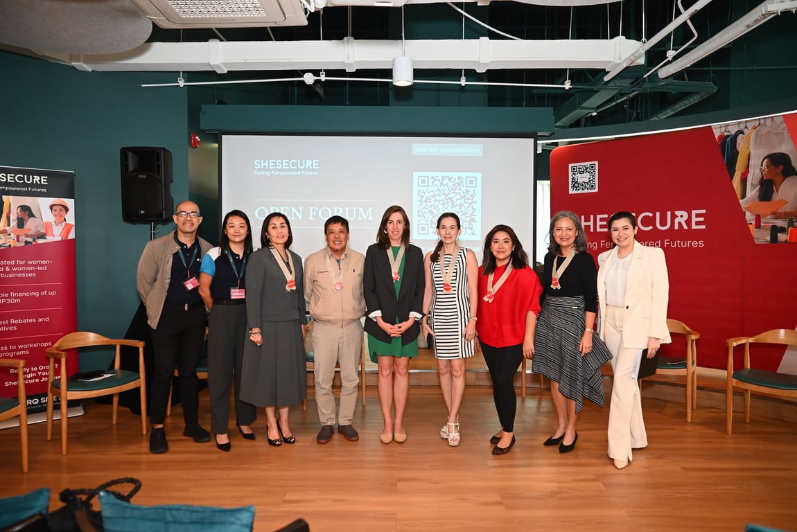 Also supporting the launch of SheSecure are Edmund Solilapsi, Co-Managing Partner of ARQ SME BDC; Maita Madlambayan, President & COO of HausTalk; Jojo Malolos, CEO of PayMongo, Eleanor Keppelman, Impact Investing Director of Investing in Women; Ann Cuisia, Founder and CEO of Traxion Tech, Abetina Valenzuela-Mader, Founder and CEO of EQUILIFE, Monette Iturralde-Hamlin, Chair of TeamAsia, and master of ceremonies Lia Guerrero-Santos.