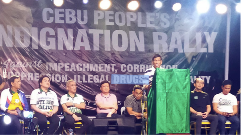 Former Pres. Duterte talking about the BSP's missing gold reserves in a rally