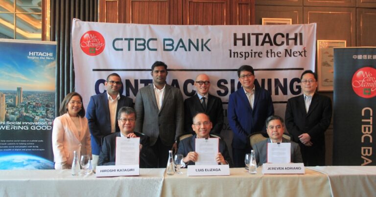 Exectuives of Hitachi and CTBC Bank PH during the unveiling of the bank's revamped portal