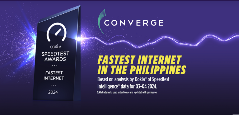 Poster for Converge ICT showing the fastest internet in the Philippines embarking on ambitious rural expansion program