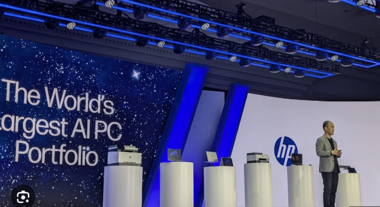 Enrique Lores, HP Inc.'s President and CEO, speaks during Amplify 2025