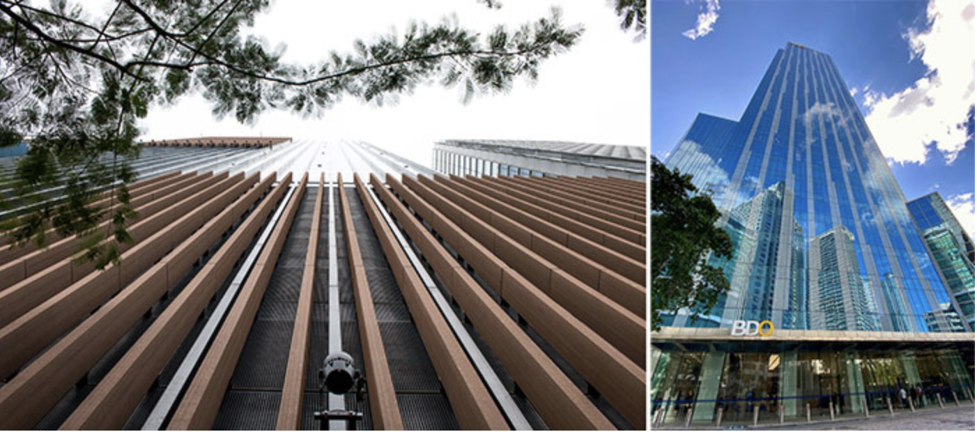 Facade shot of BDO green building as the bank surpasses ₱1 trillion sustainable finance goals in 2024
