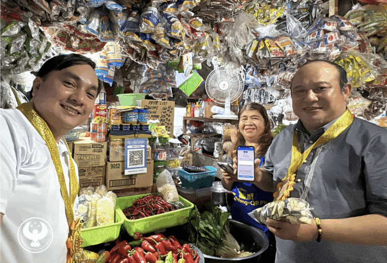 BSP Tacloban Area Director Victorio-III M. Tingcang (right), together with Borongan 1st Councilor Victor Franco (left), who represented Mayor Jose Ivan Dayan C. Agda, during the launch event